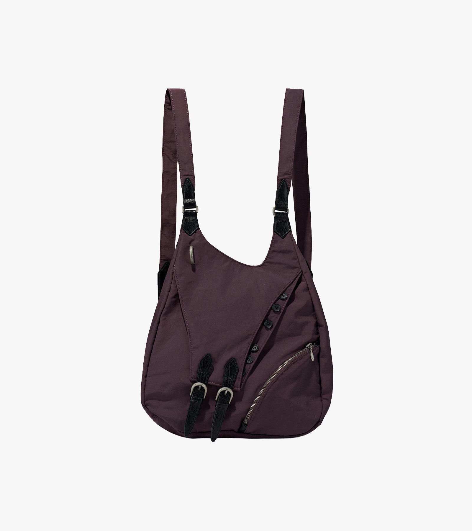 Buckle Strap Nylon Rucksack